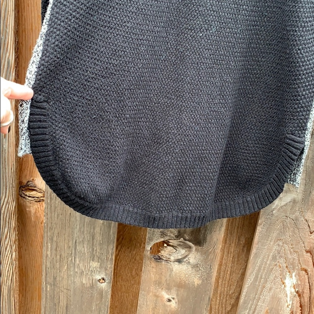 MADEWELL crew neck sweater black white high low - Picture 9 of 12